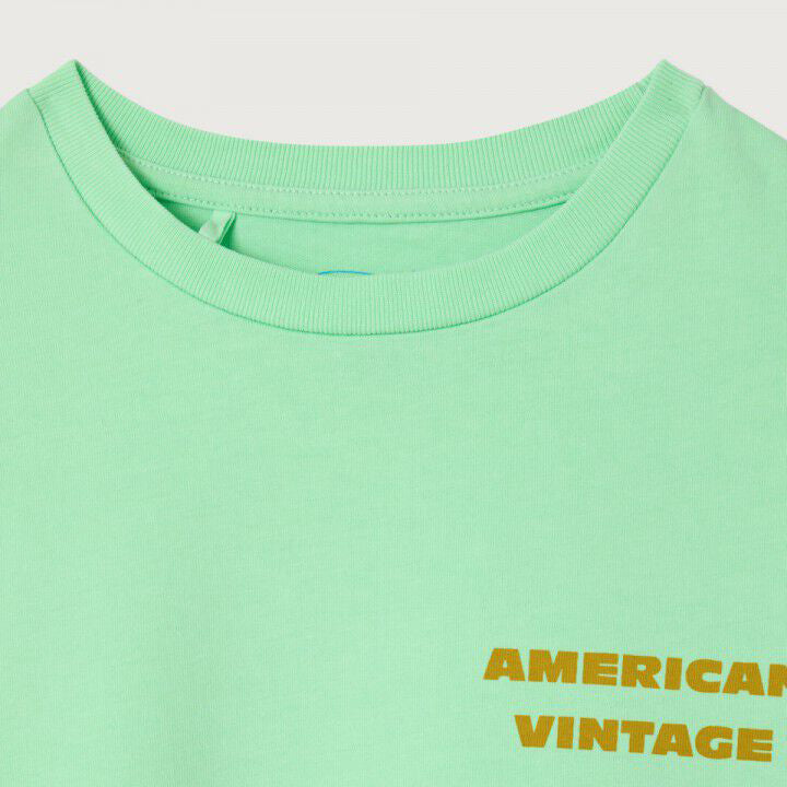 American Vintage-Kids T-Shirt Droit MC Col Rond Imprime Amandier Vintage
