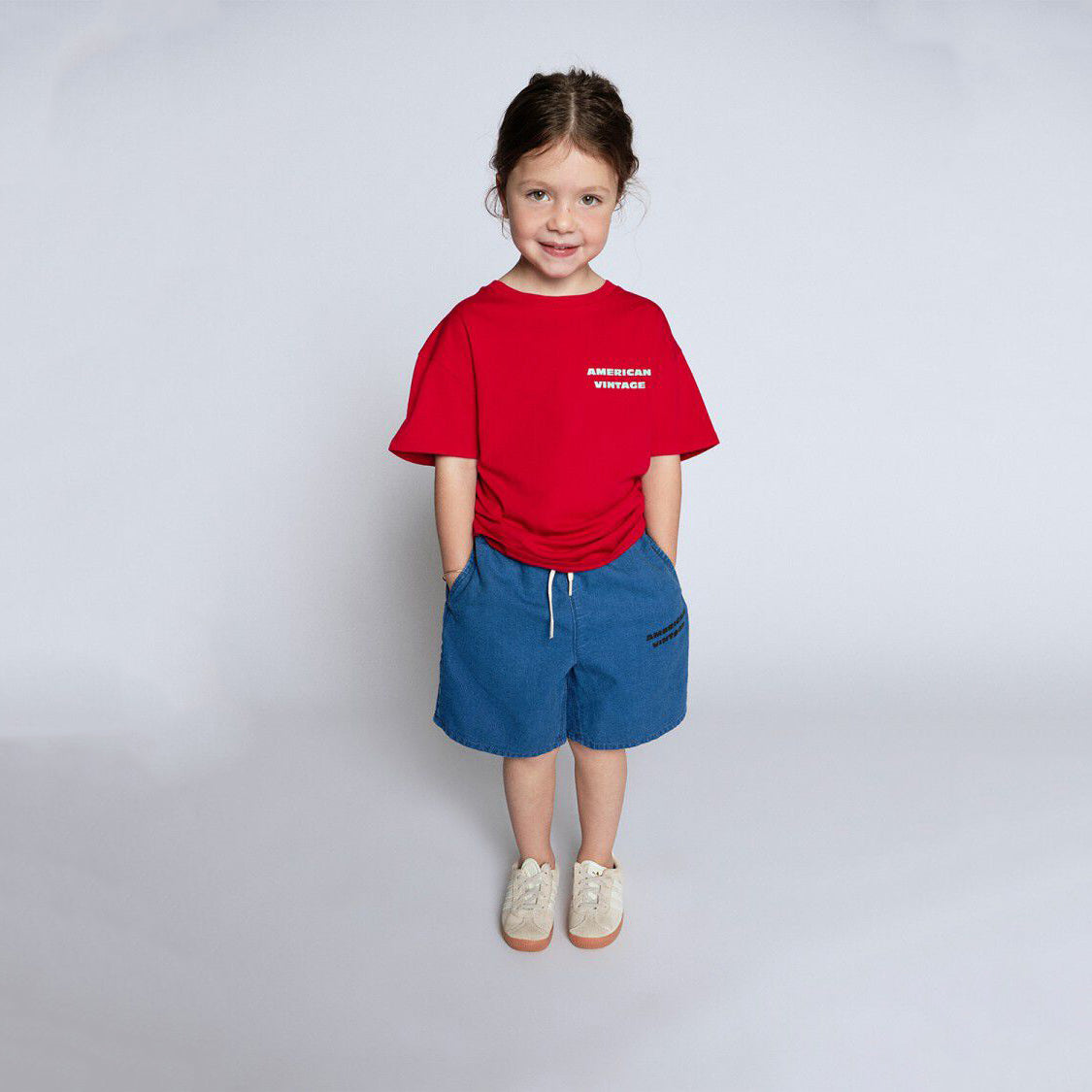 American Vintage-Kids Bermuda  Ample Stone Blue