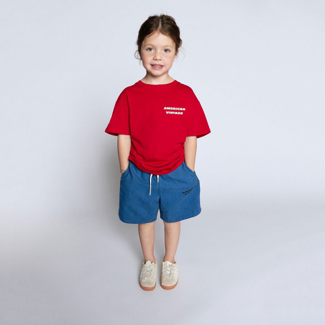 American Vintage-Kids Bermuda  Ample Stone Blue