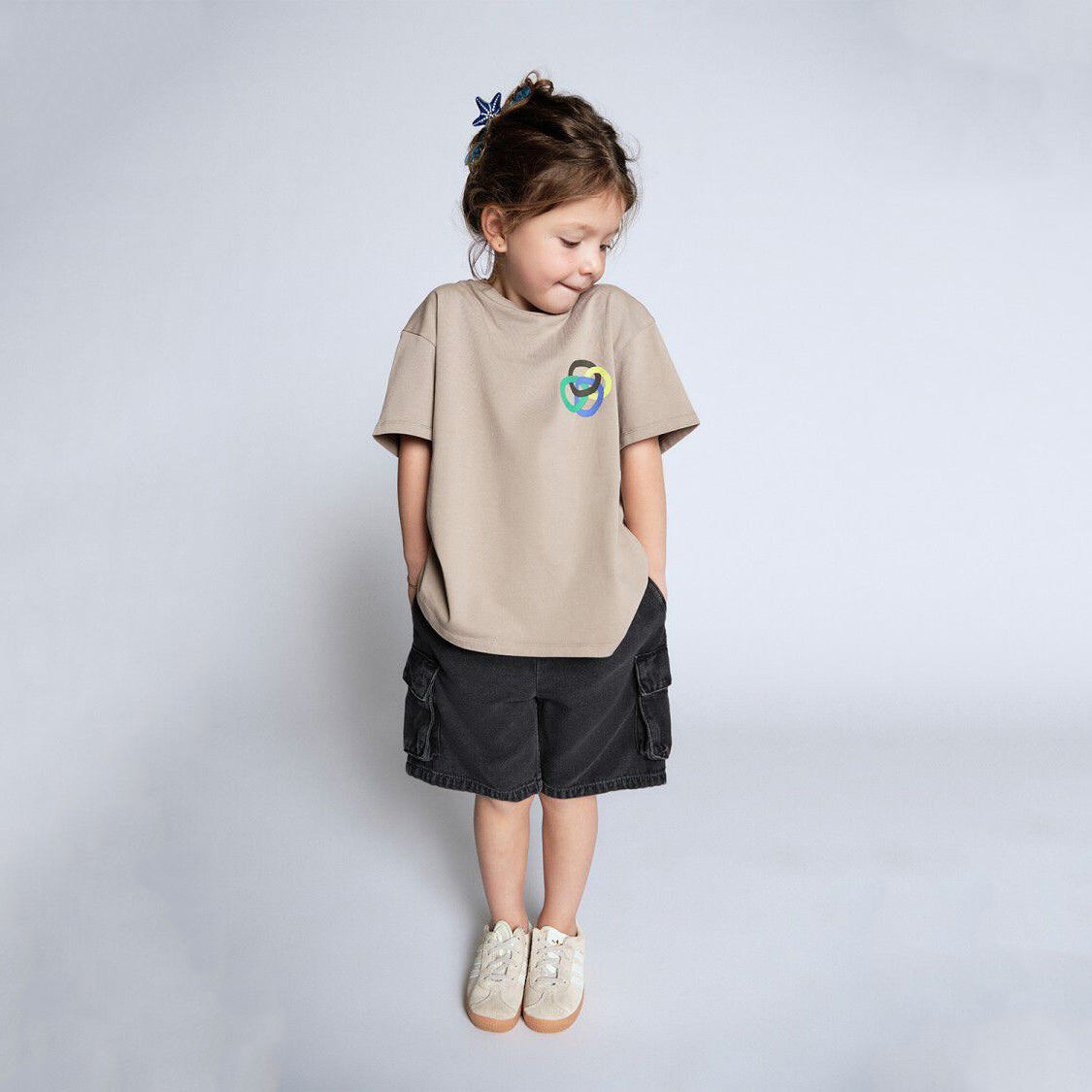 American Vintage-Kids T-Shirt Droit MC Col Rond Imprime Seigle Vintage