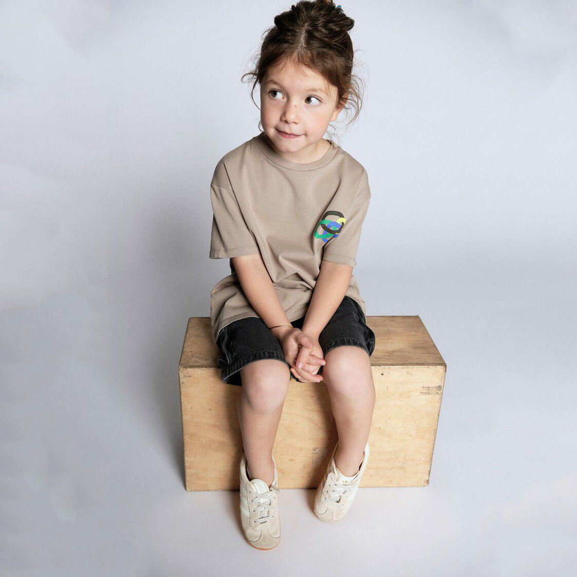 American Vintage-Kids T-Shirt Droit MC Col Rond Imprime Seigle Vintage