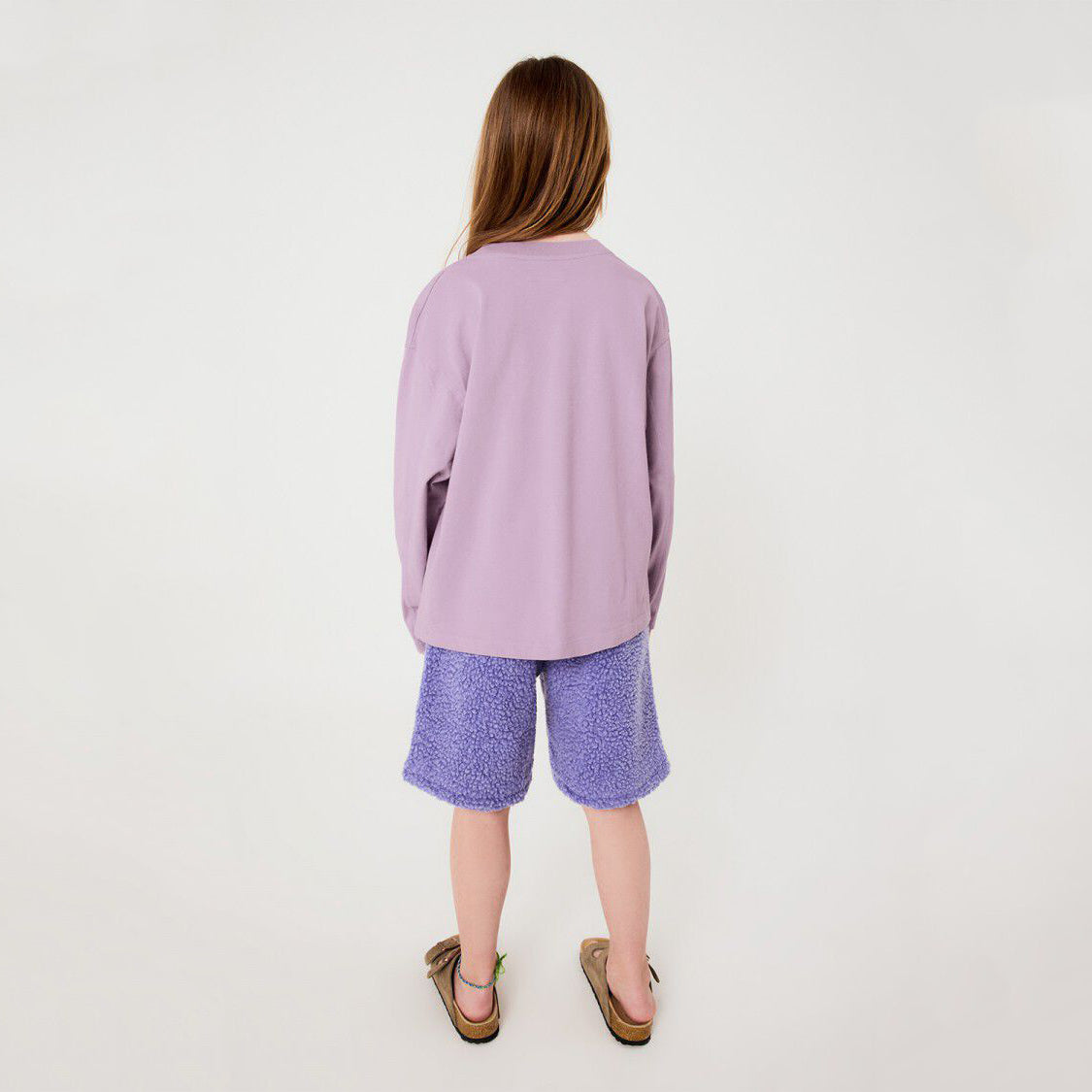 American Vintage-Kids T-Shirt Ample ML Col Rond Lilas Pastel