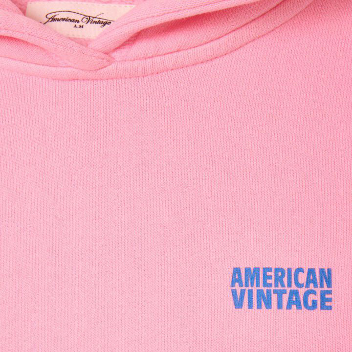 American Vintage-Kids Sweat ML Capuche Barbe A Papa Vintage