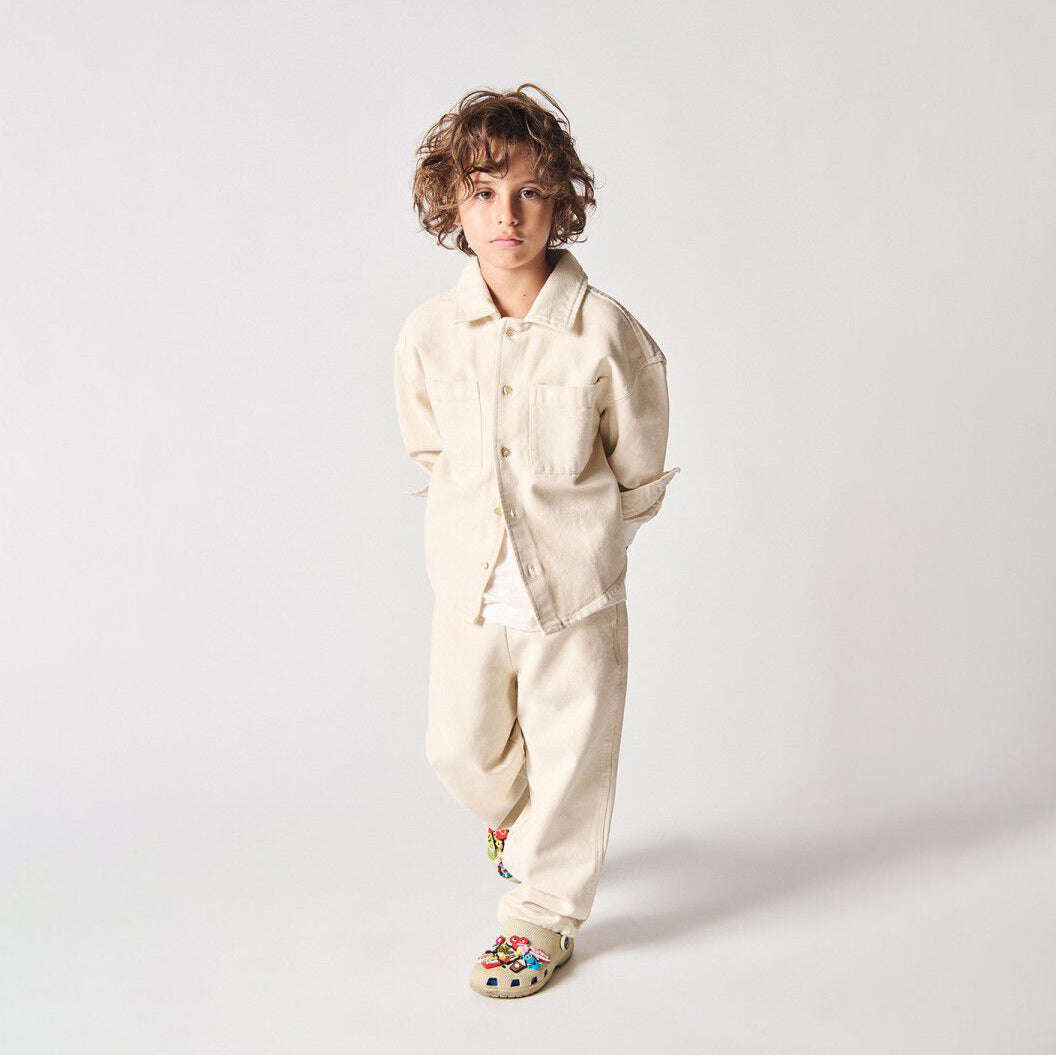 American Vintage-Kids Chemise Droite ML Ecru