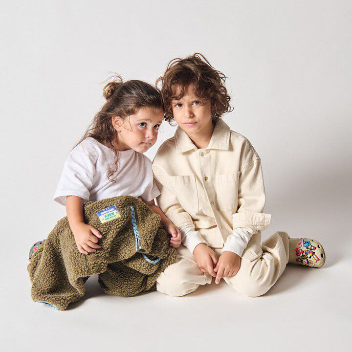 American Vintage-Kids Chemise Droite ML Ecru