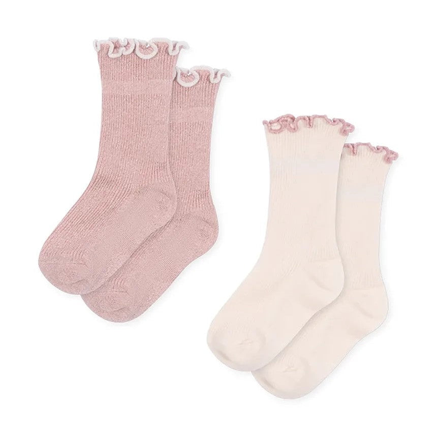 Konges Sløjd-2 PACK RIB FRILL SOCKS