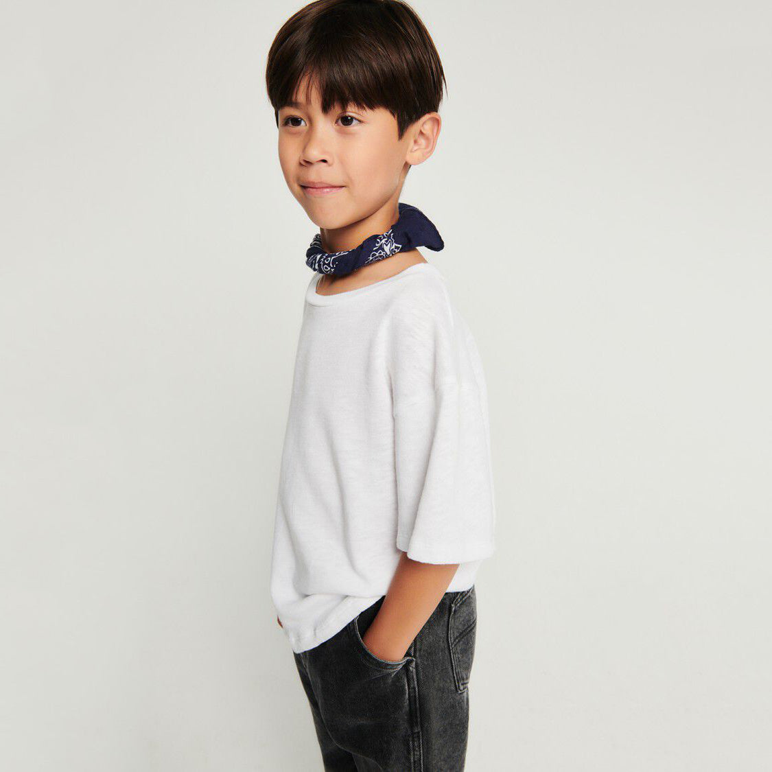 American Vintage-Short Sleeved Round Neck T-Shirt Blanc