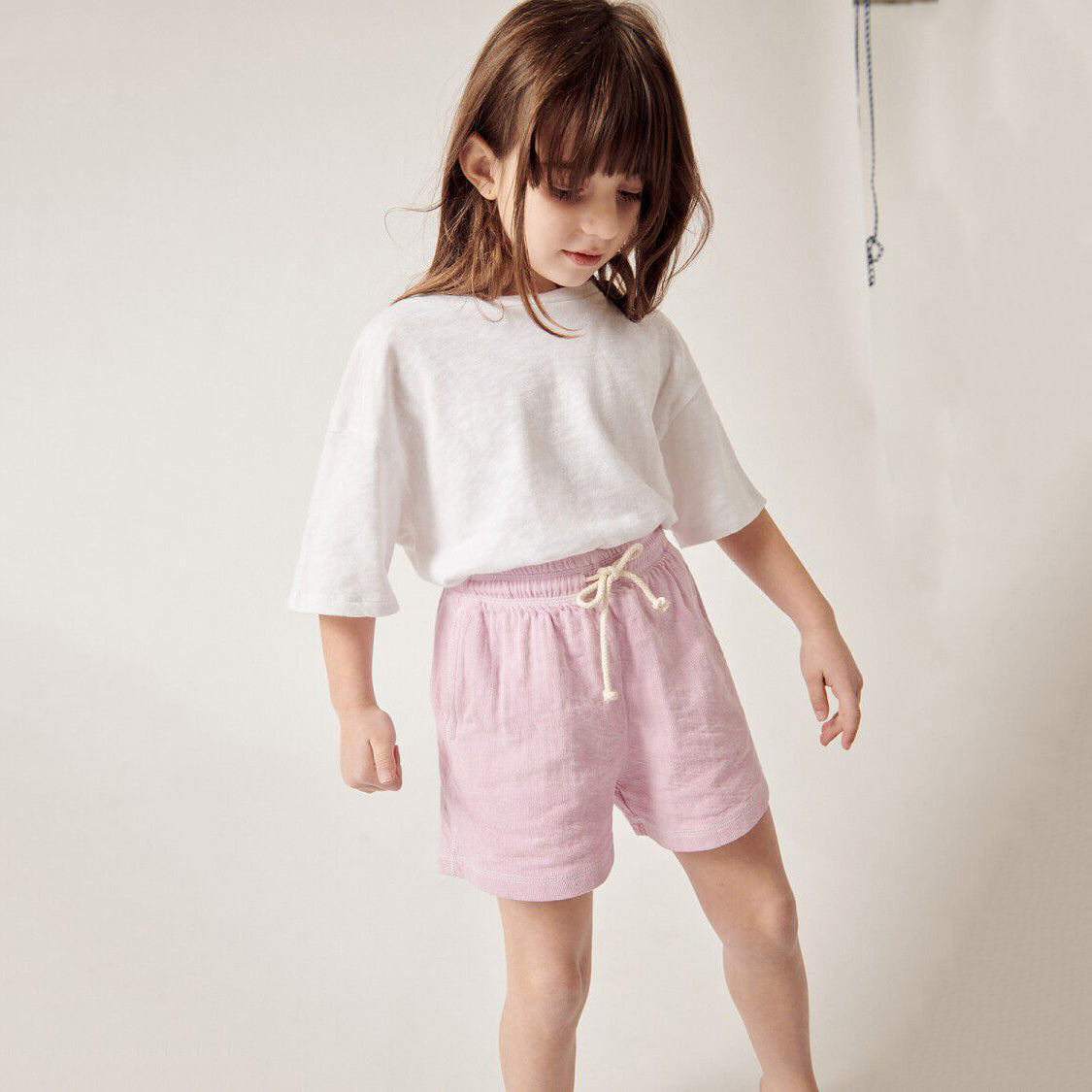 American Vintage-Short Sleeved Round Neck T-Shirt Blanc