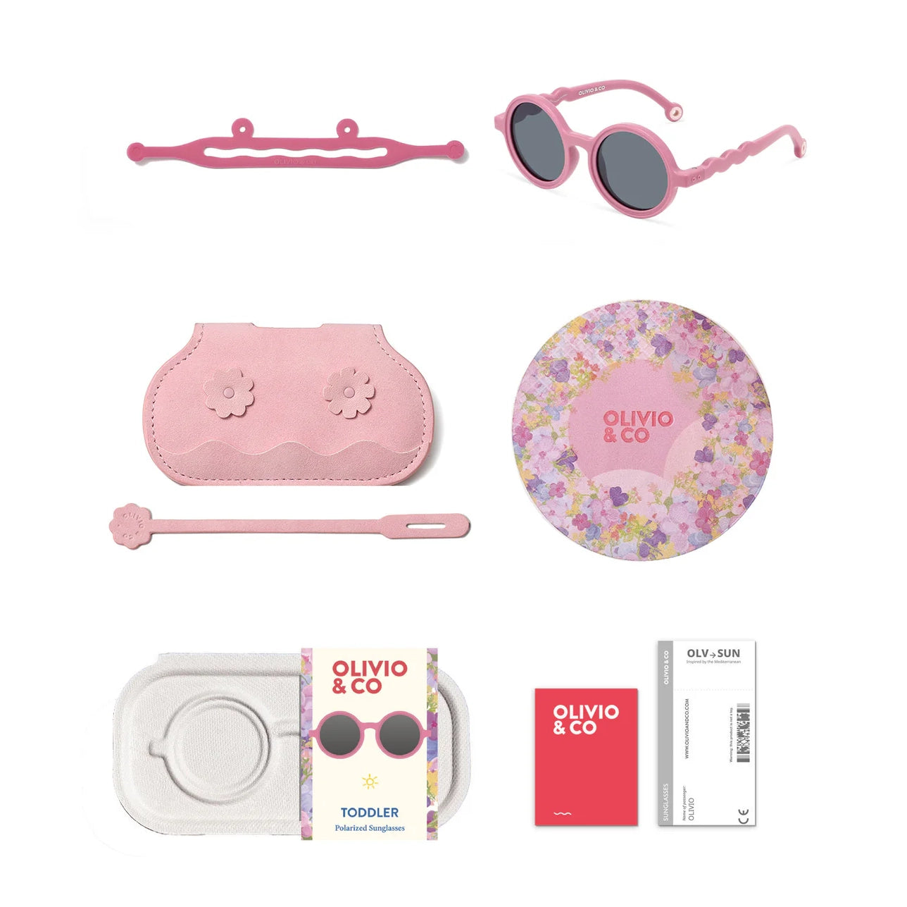 Olivio & Co-Kids Round Sunglasses Rock Rose