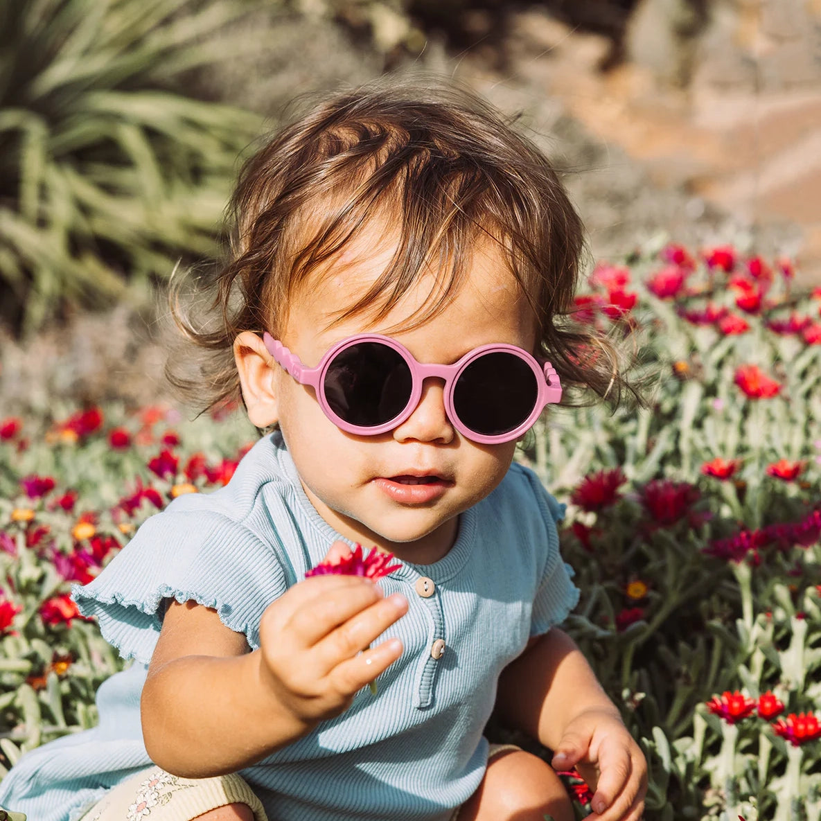 Olivio & Co-Kids Round Sunglasses Rock Rose