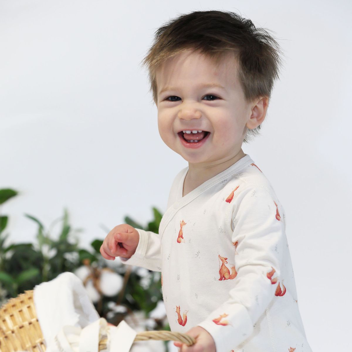 Blara Organic House-Kimono Bodysuit Little Fox Dream