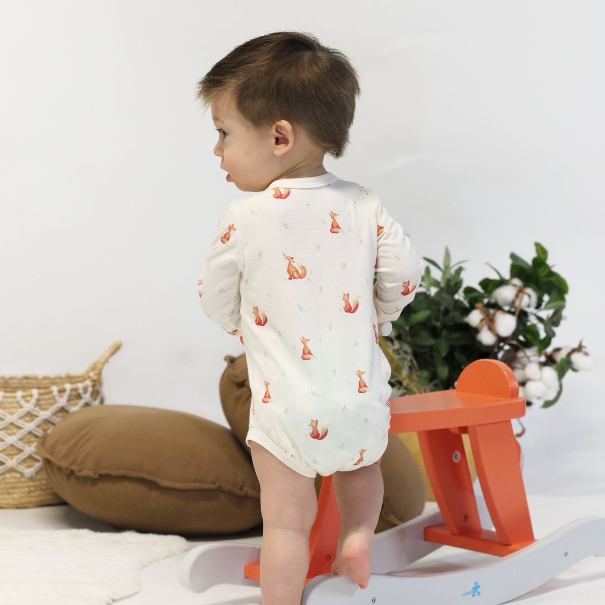 Blara Organic House-Kimono Bodysuit Little Fox Dream