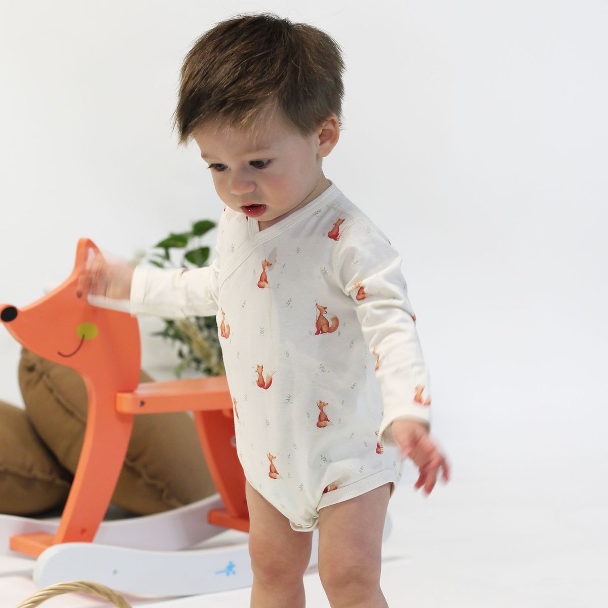 Blara Organic House-Kimono Bodysuit Little Fox Dream