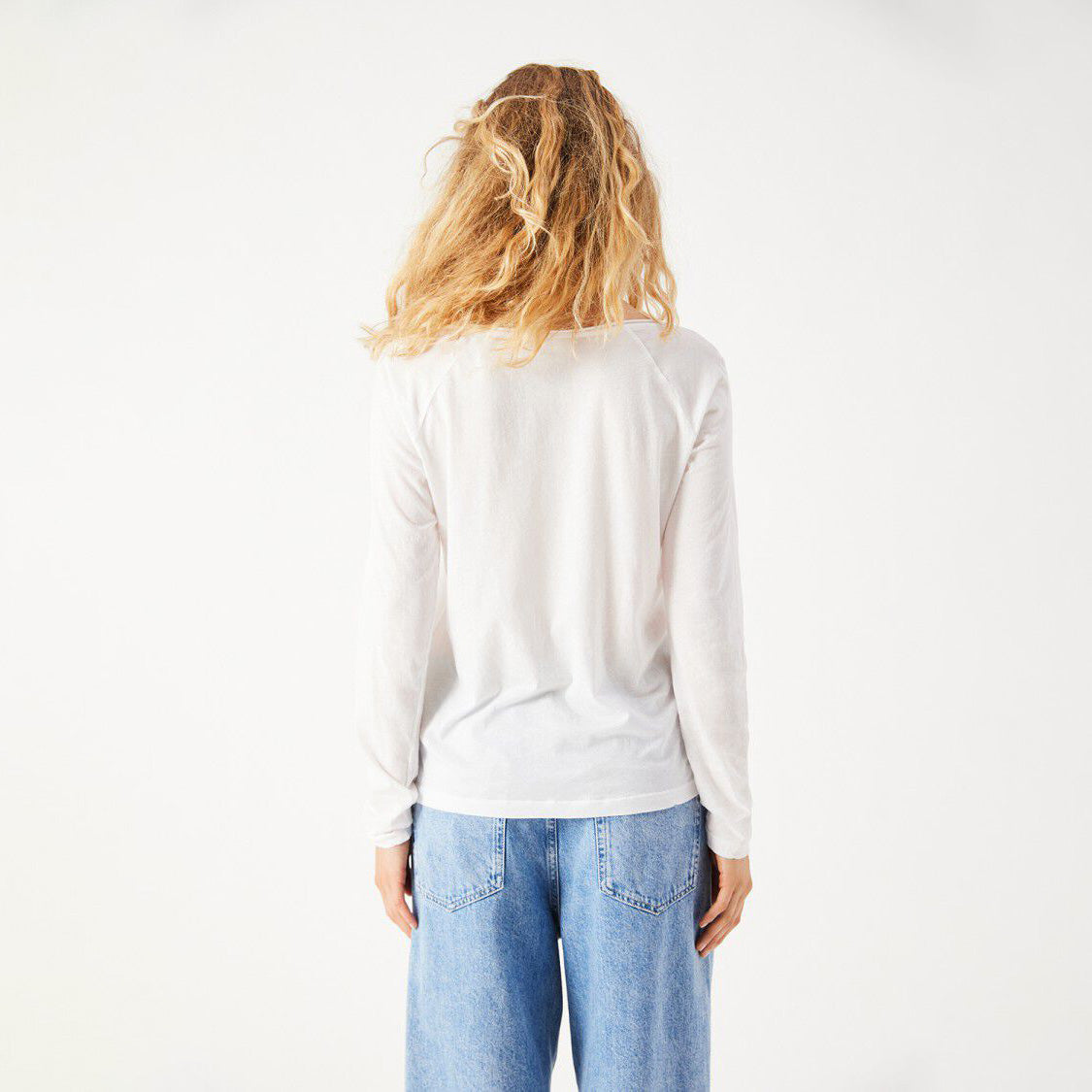 American Vintage-Women T-Shirt Ajuste ML Col Bateau Laloom Blanc