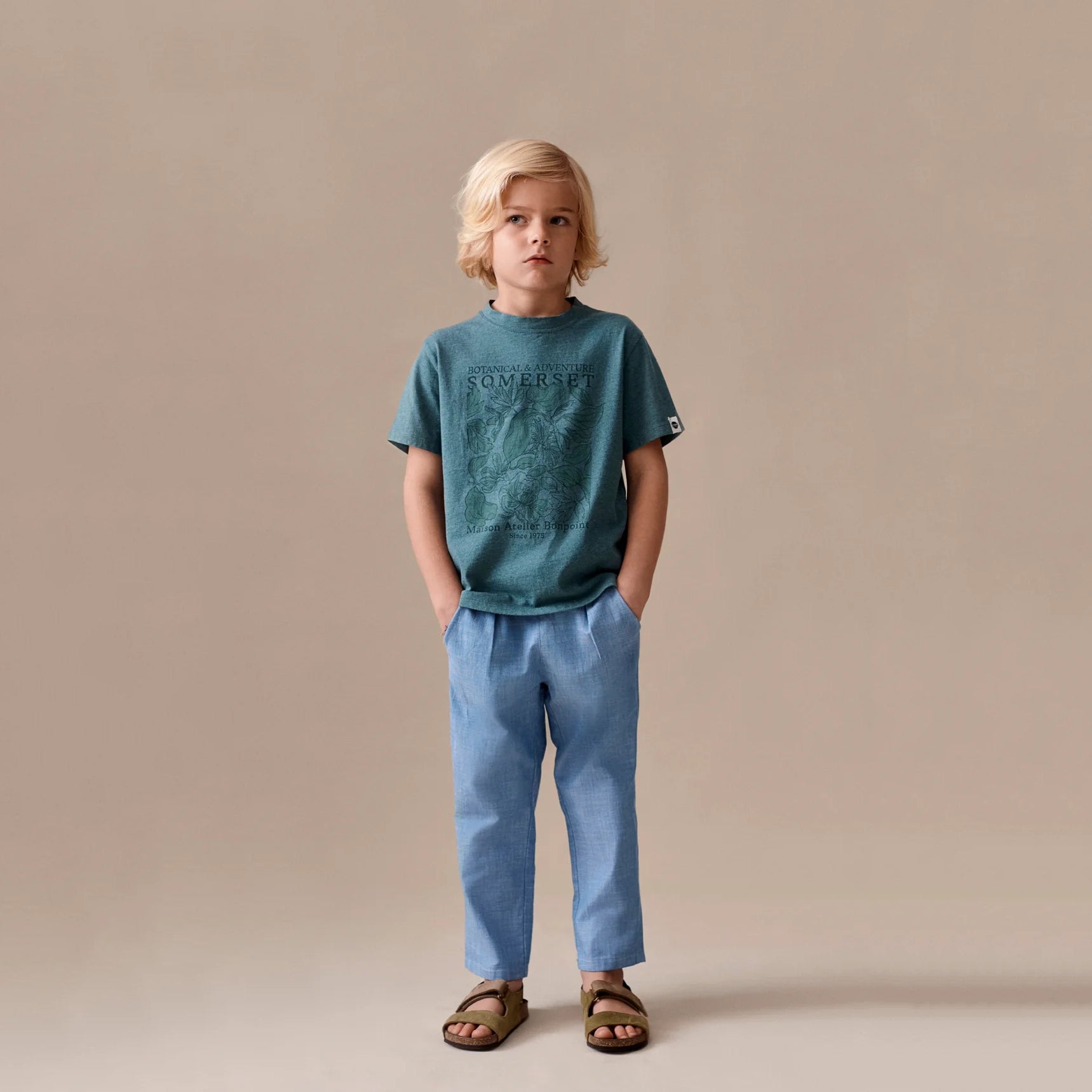 Bonpoint-T-Shirt Thibald Upb Emeraude