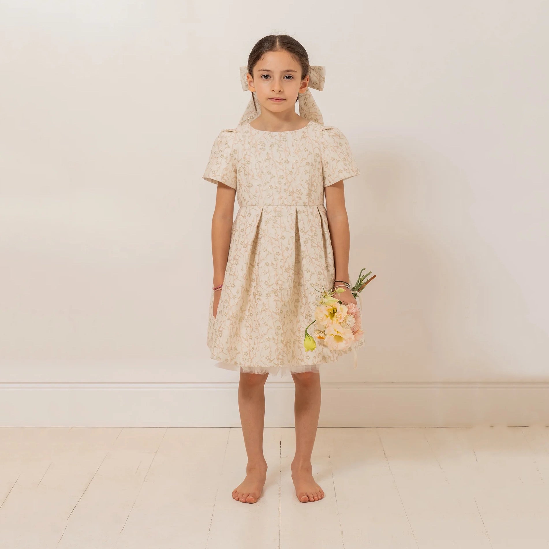 Bonpoint-Robe Lilibet Fleurs Rose