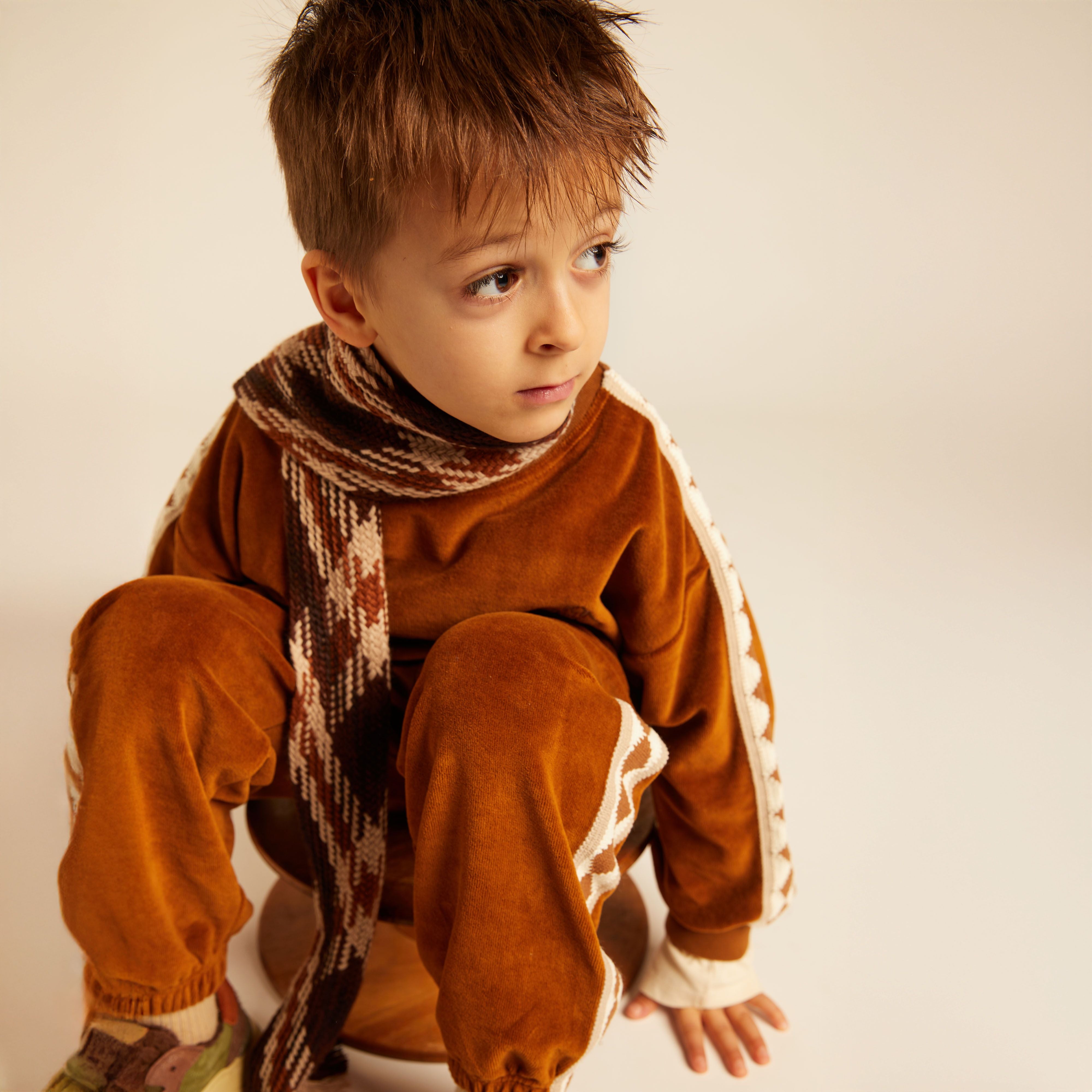 Morning Mess Therapy-Nico Sweatshirt Ocersize Balloon Fit Caramel Velvet