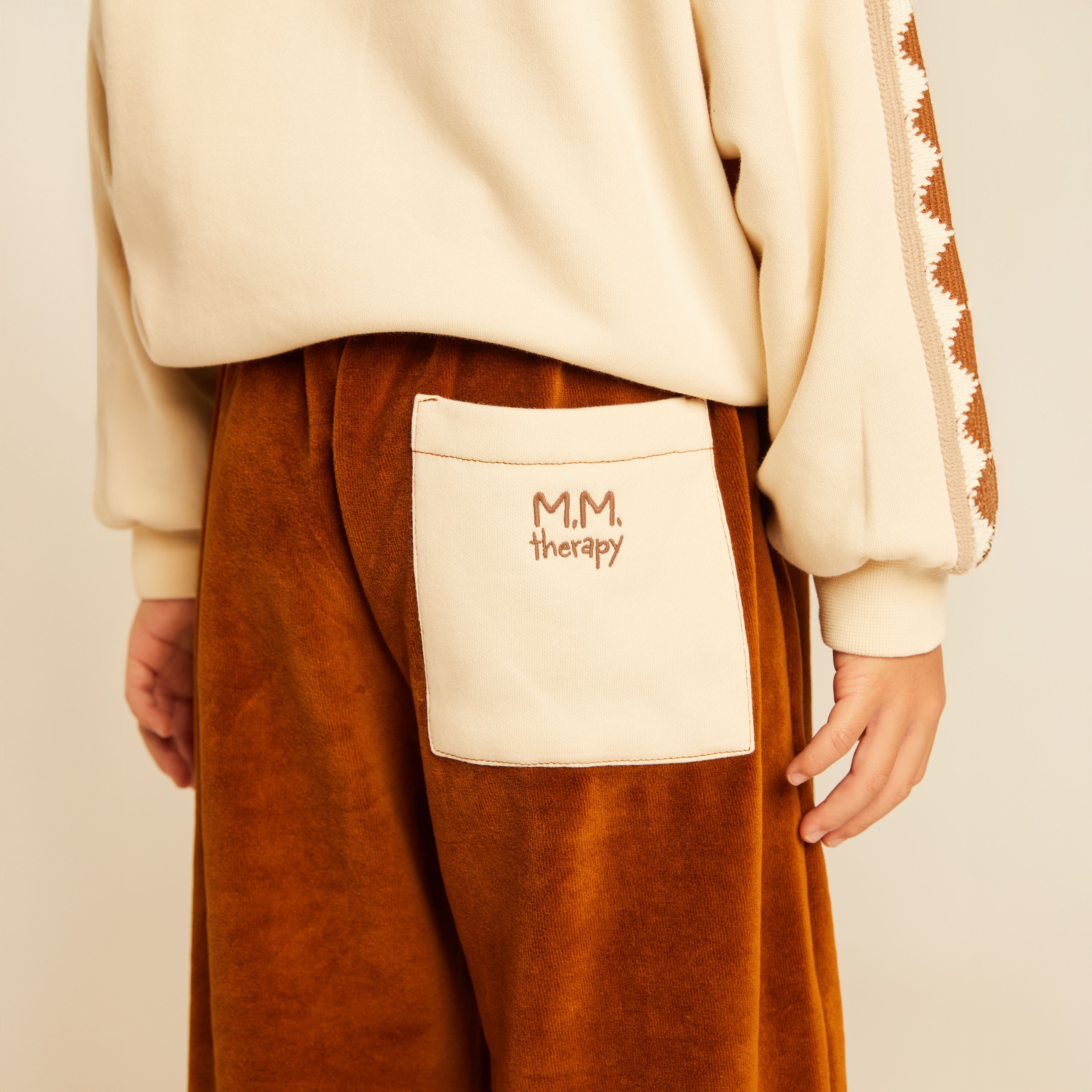 Morning Mess Therapy-Molly Sweatpants Carrot Fit Caramel Velvet