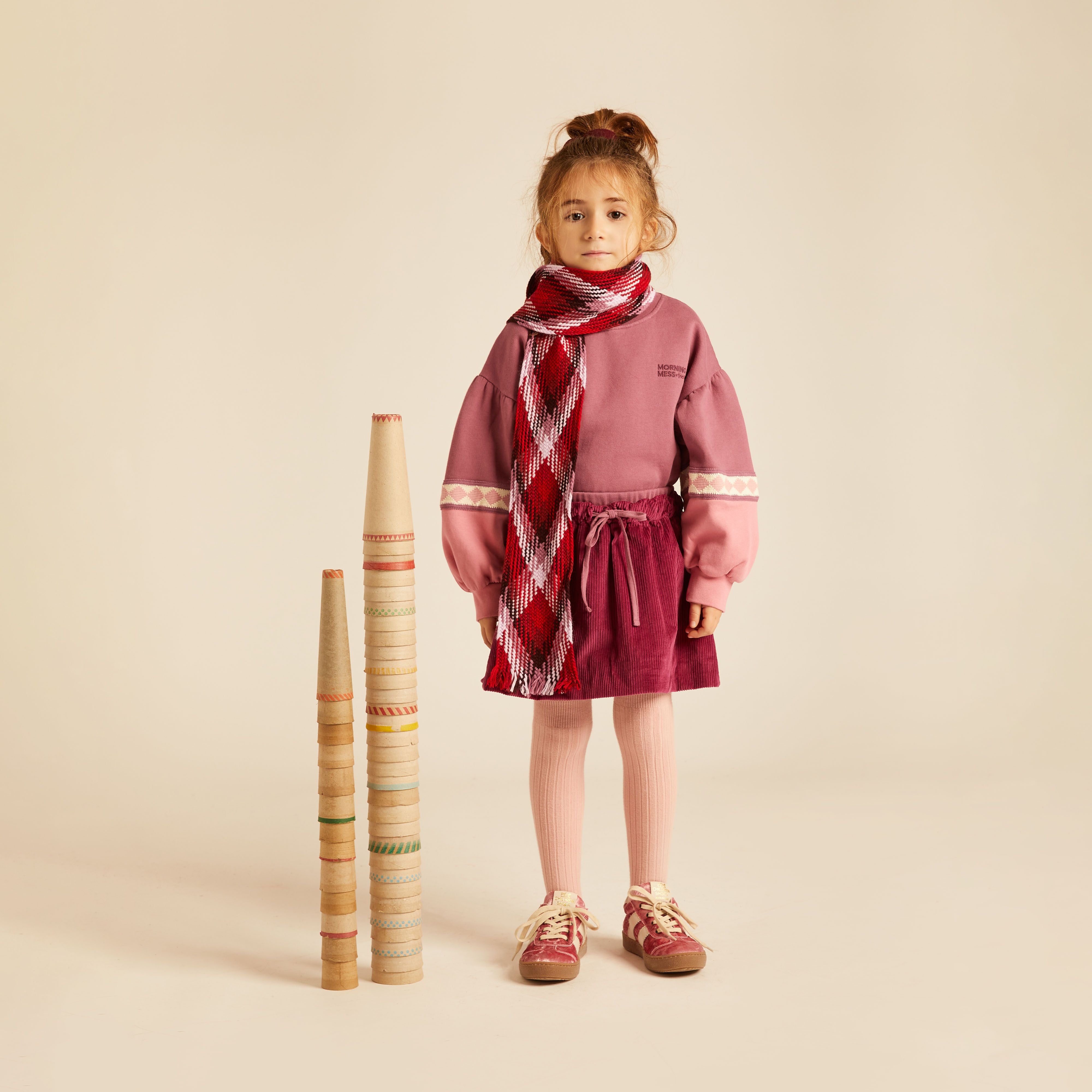 Morning Mess Therapy-Girls Mati Sweatshirt Mauve