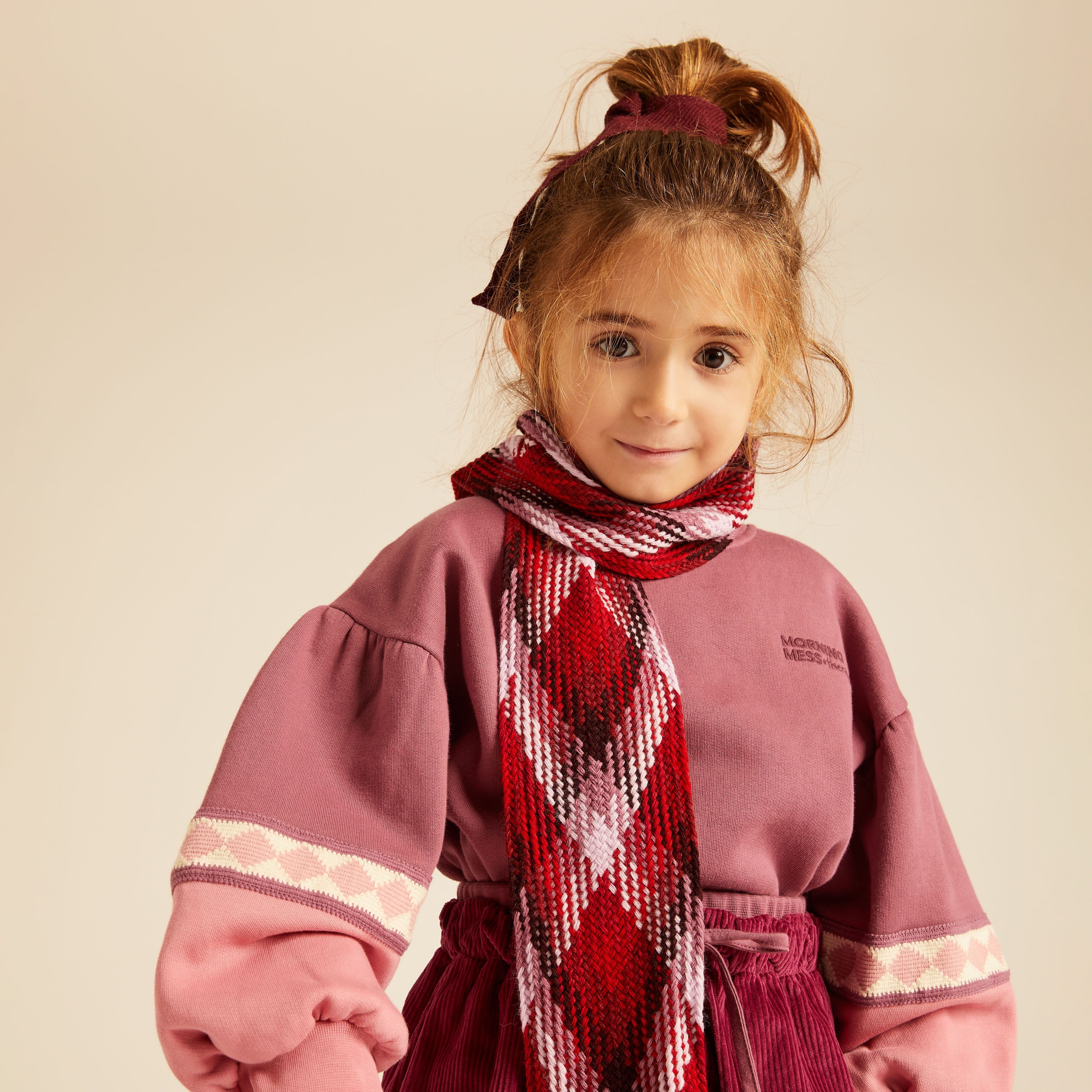 Morning Mess Therapy-Girls Mati Sweatshirt Mauve