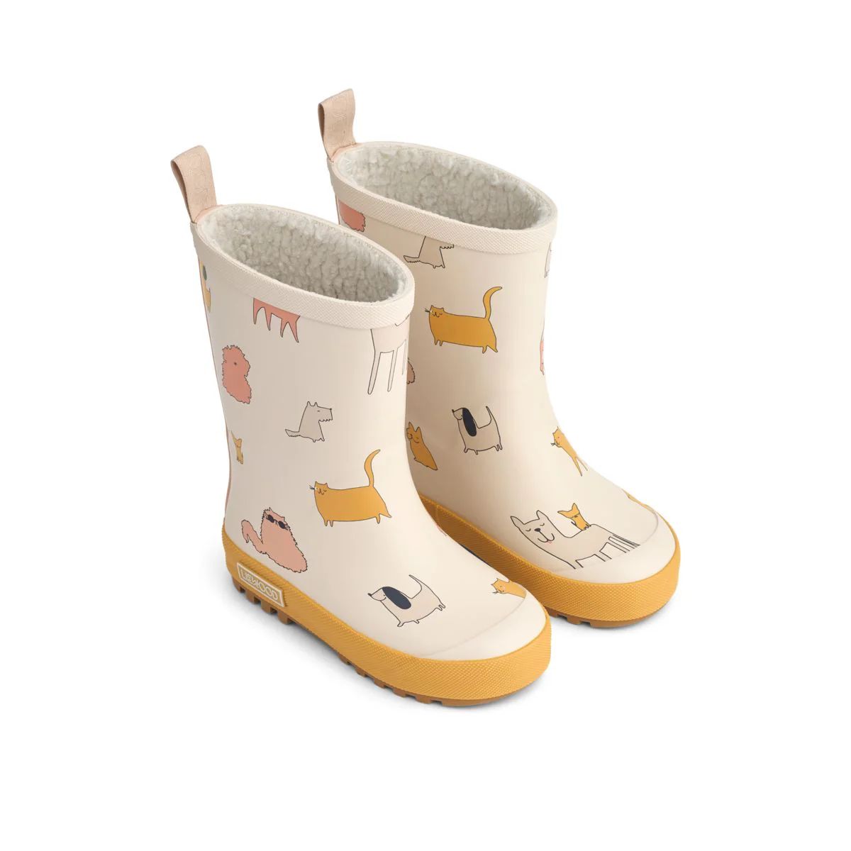 Liewood-Mason Thermo Rainboot Cats and Dogs/Sandy