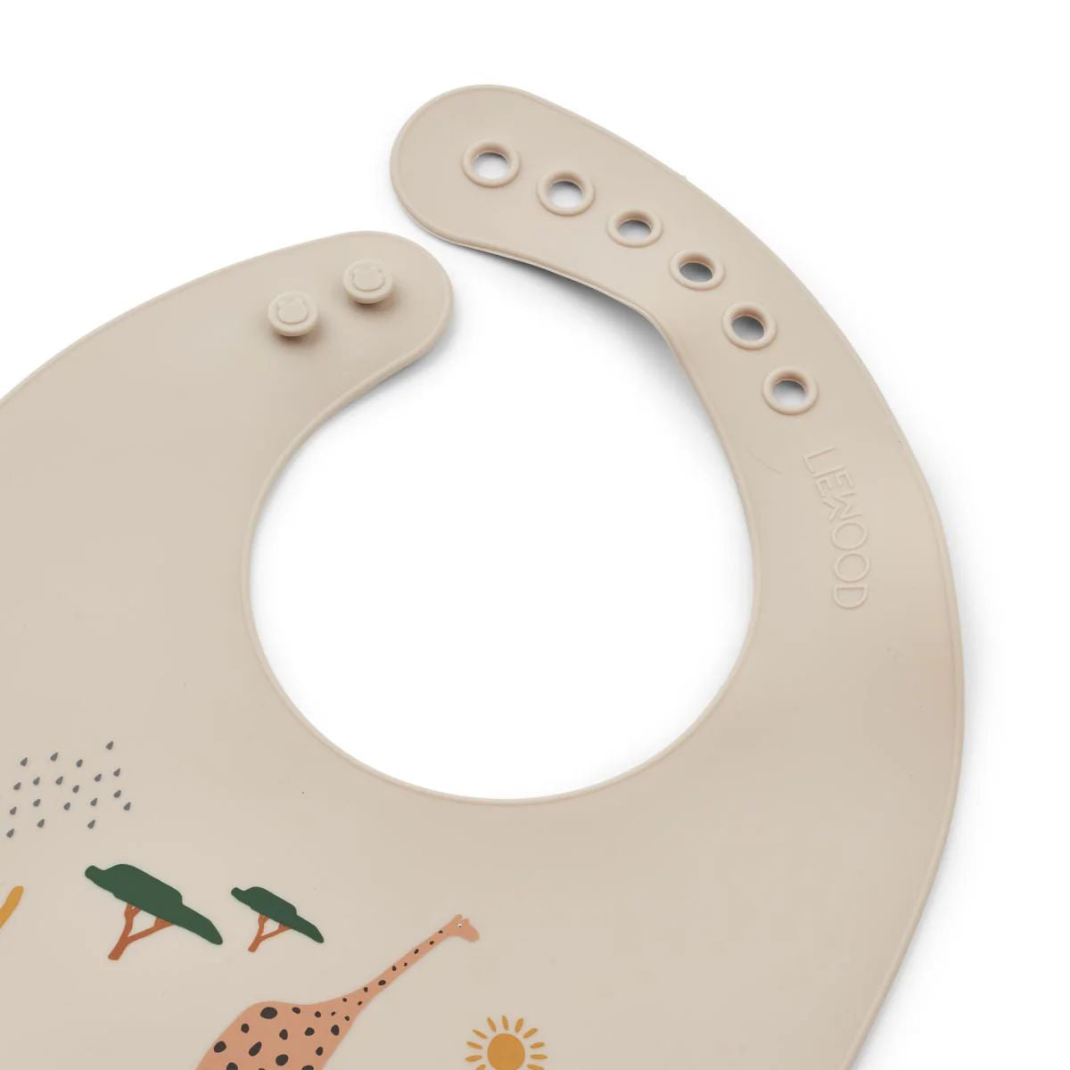 Liewood-Tilda Silicone Bib 2-Pack Safari sandy mix