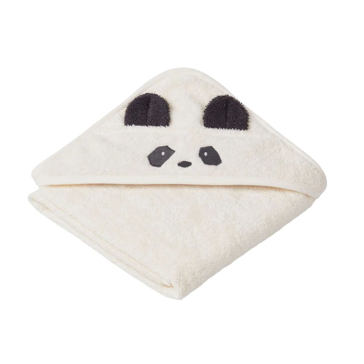 Liewood-Albert Hooded Towel Panda creme de la creme (70 x 70cm)