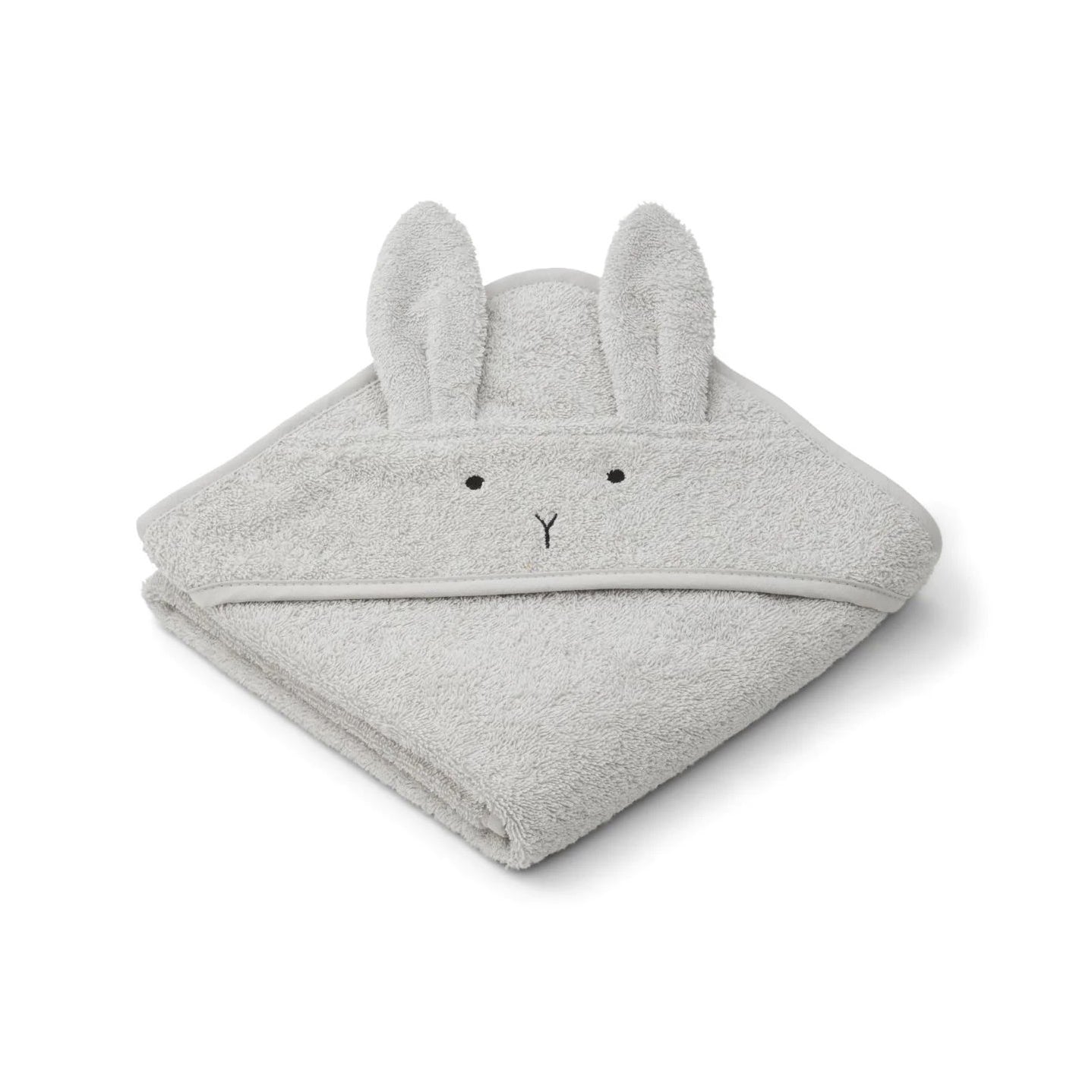Liewood-Albert Hooded Towel Rabbit dumbo grey (70 x 70cm)