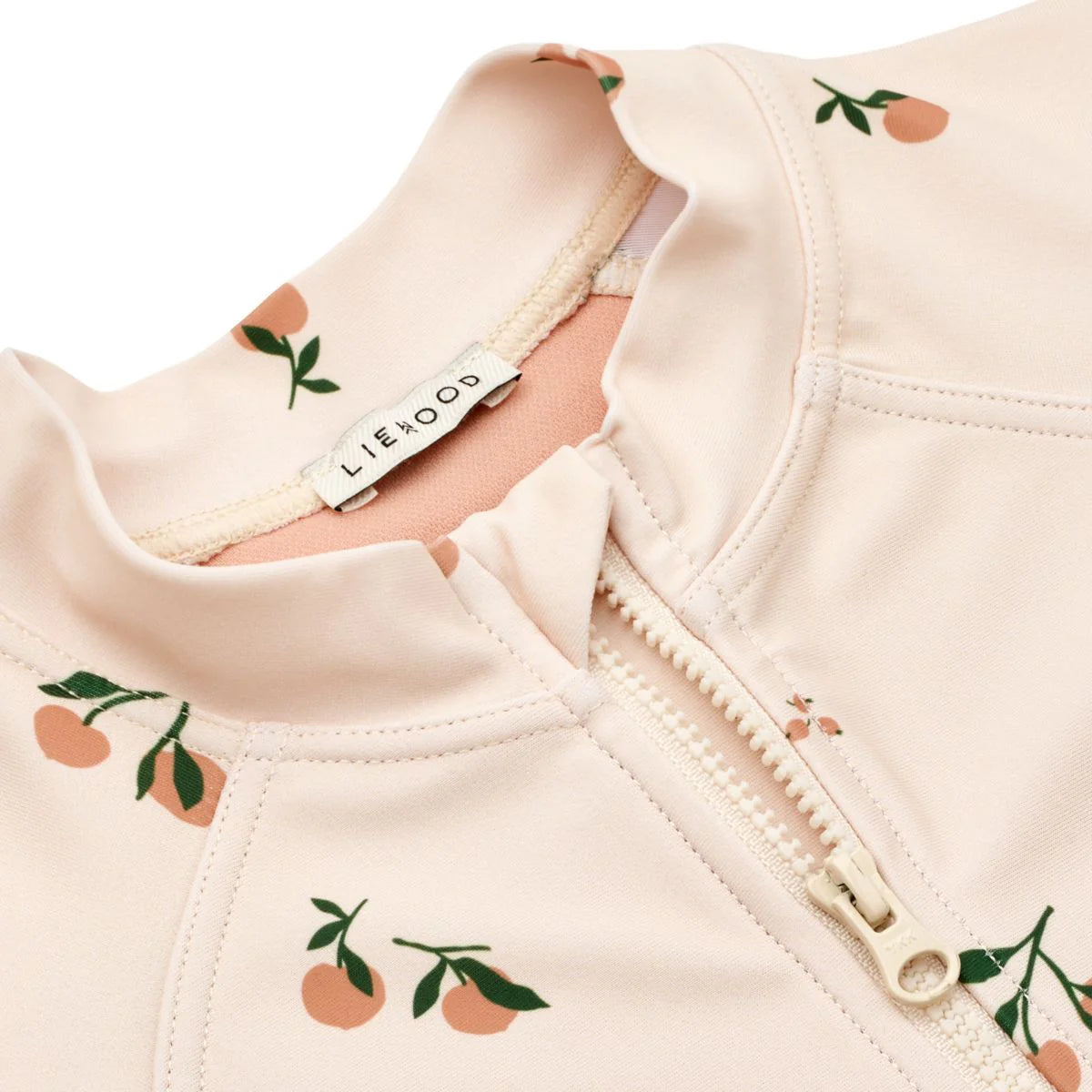 Liewood-Max Printed Shortsleeve Swim Jumpsuit Peach / Sea shell