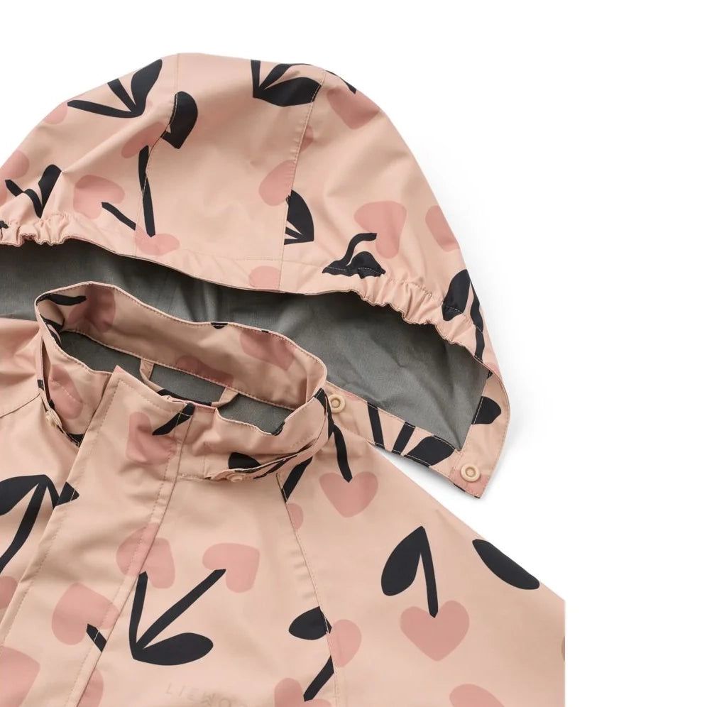 Liewood-Pedia Rainwear Set mega cherry heart/ Rosey mix