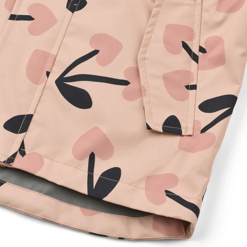 Liewood-Pedia Rainwear Set mega cherry heart/ Rosey mix