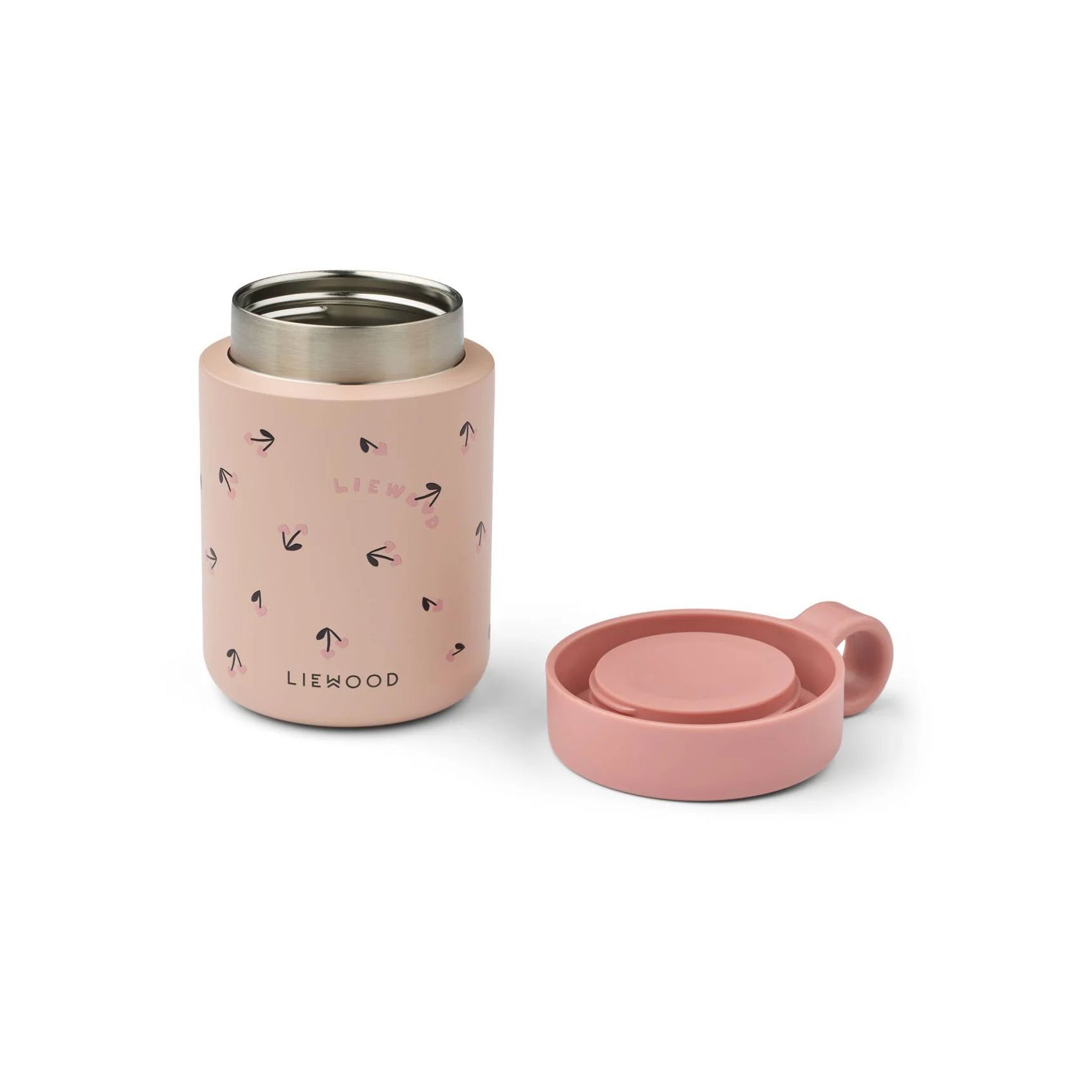 Liewood-Kiani Printed Food Jar Mini Cherry heart / Rosey