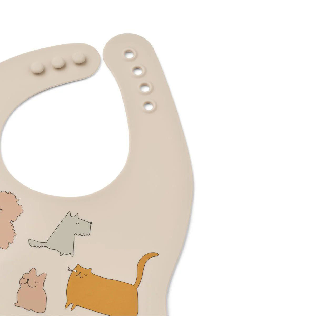 Liewood-Ember Printed Bib 2-pack Cats and Dogs/Sandy