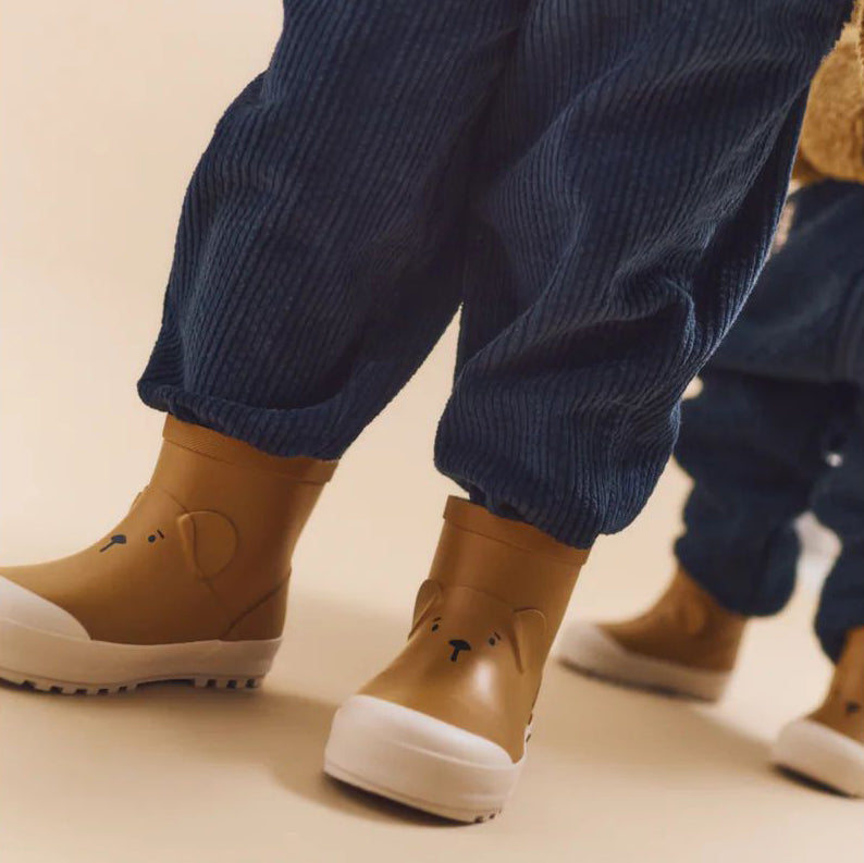Liewood-Jesse Bear Thermo Rainboot Golden caramel