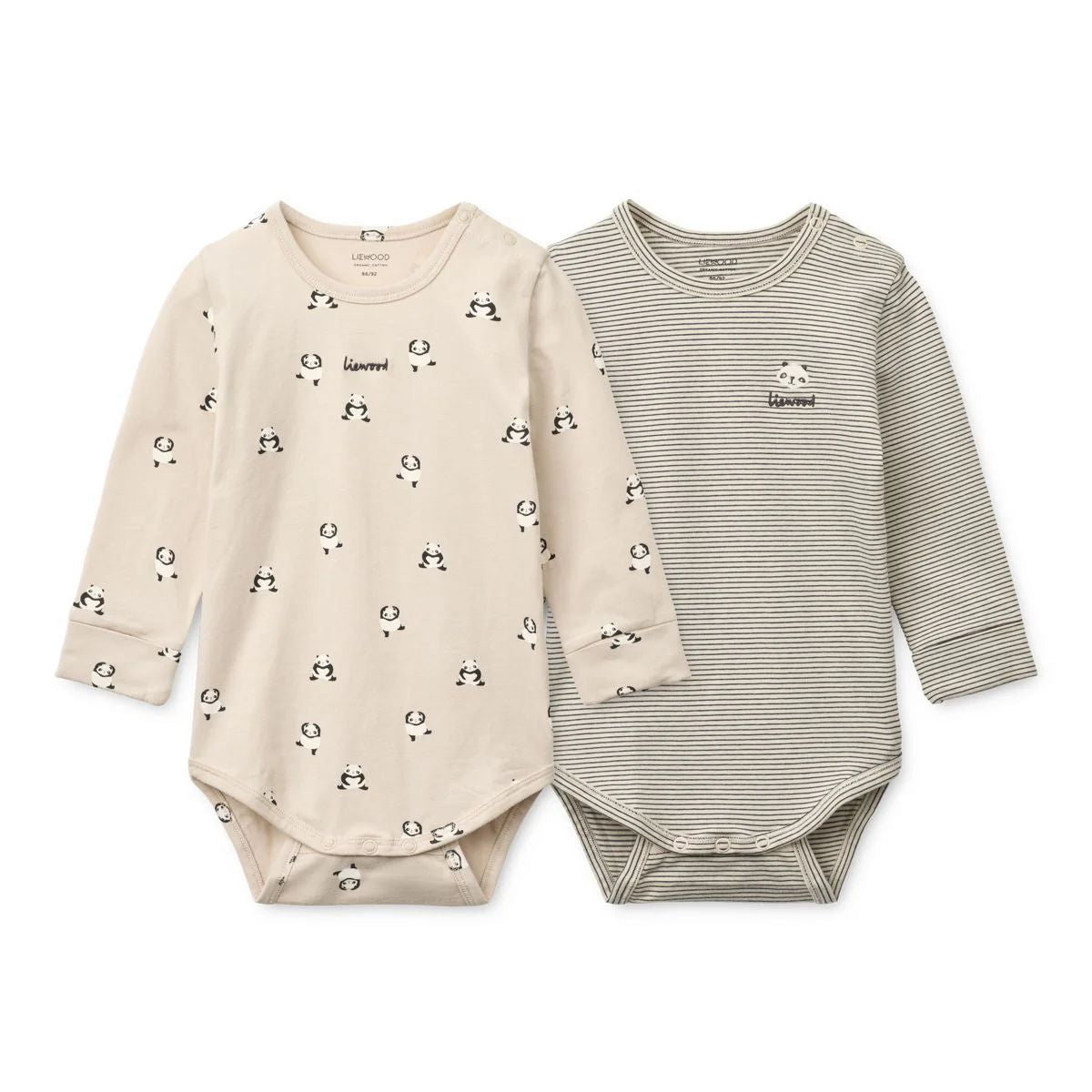 Liewood-Yanni Grow Printed LS Bodystocking Mini panda / Classic navy stripe / mix