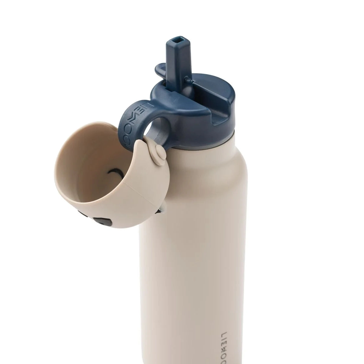 Liewood-Falk Water Bottle w Panda Lid 350 ml Sandy