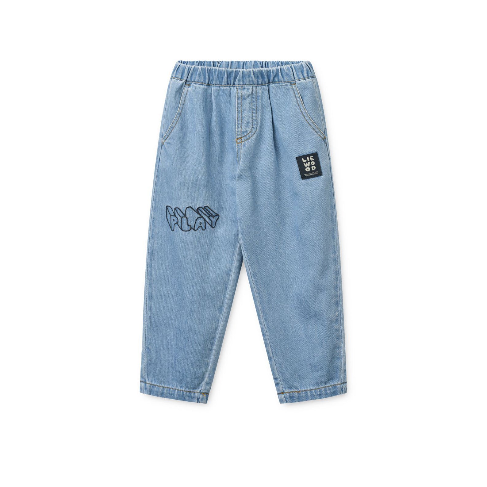 Liewood-Borris Light Denim Placement Pants Play / Denim