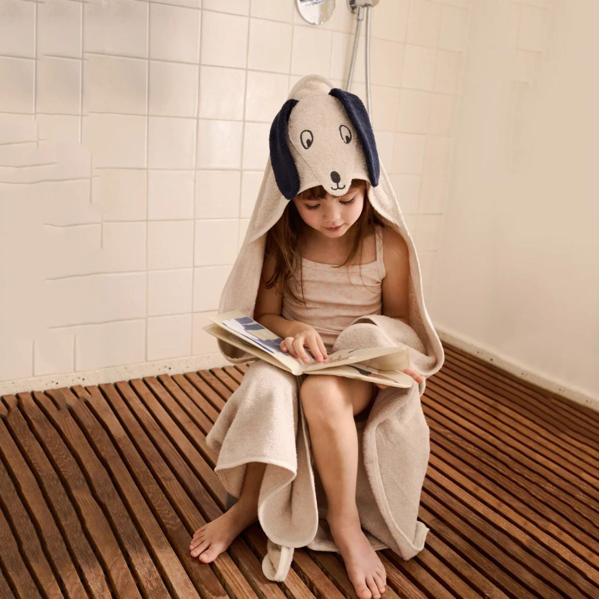 Liewood-Augusta Dog Hooded Towel Sandy
