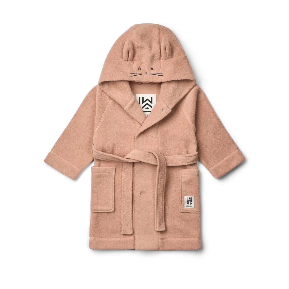 Liewood-Minik Rabbit Fleece Bathrobe Pale tuscany