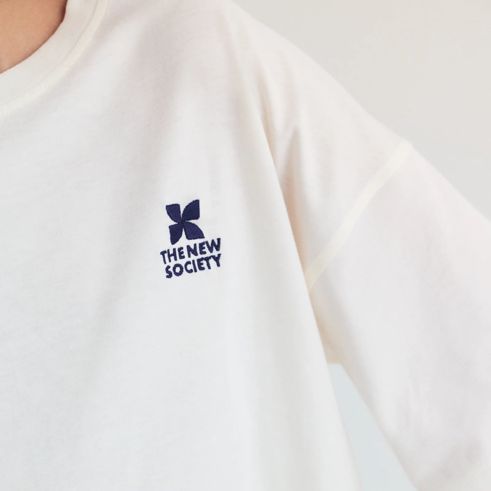 The New Society-Kids TNS Logo Teen T-Shirt Ecru