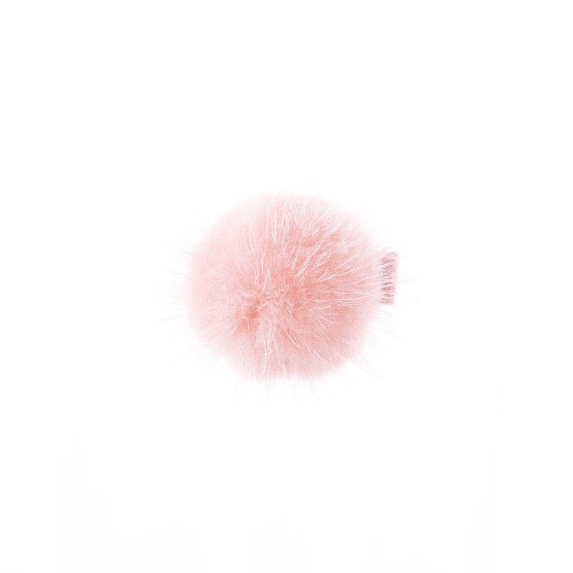 Olilia-Large Mink Puff Clip-Pearl Pink