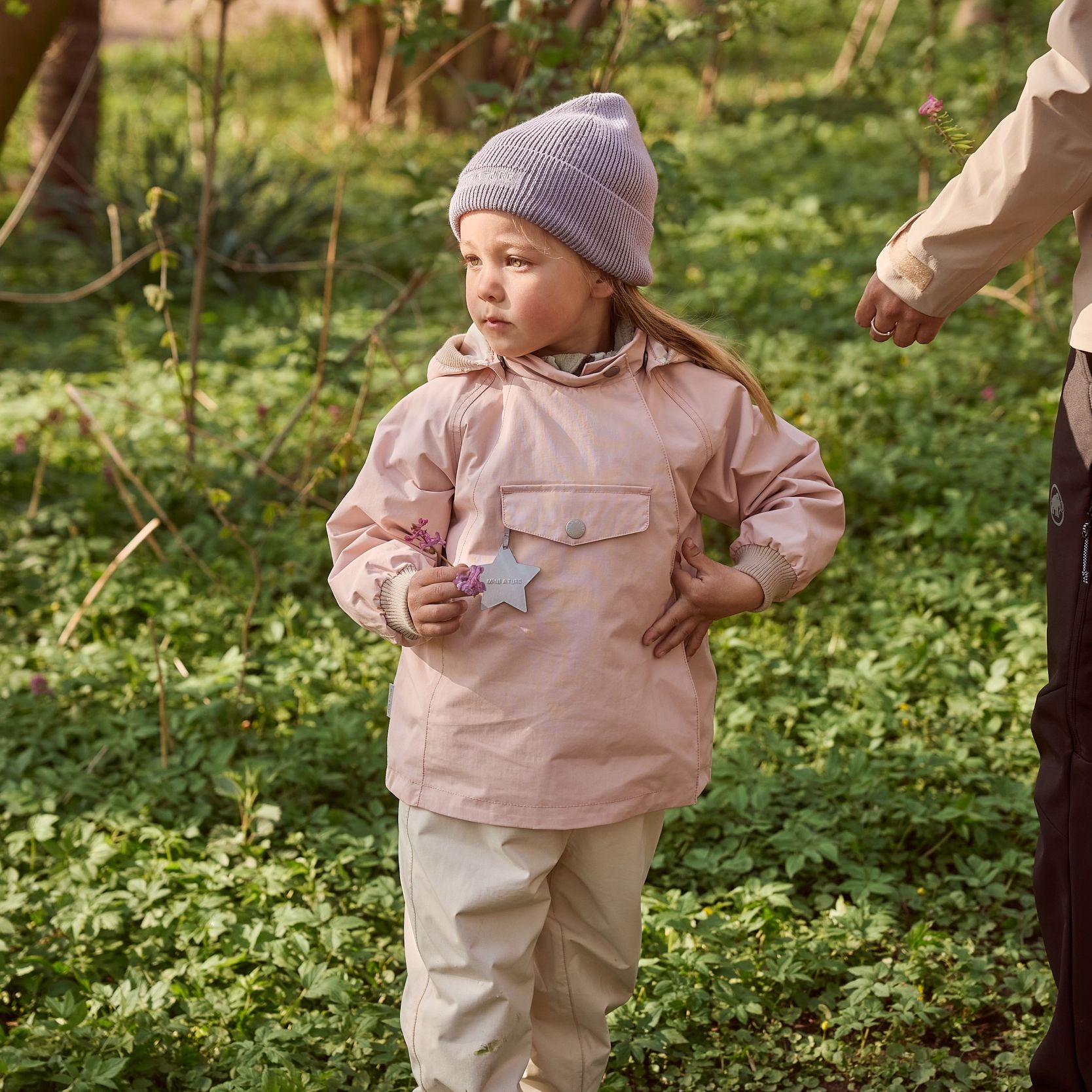 Mini A Ture-MATWIAMI fleece lined jacket. GRS Rose smoke
