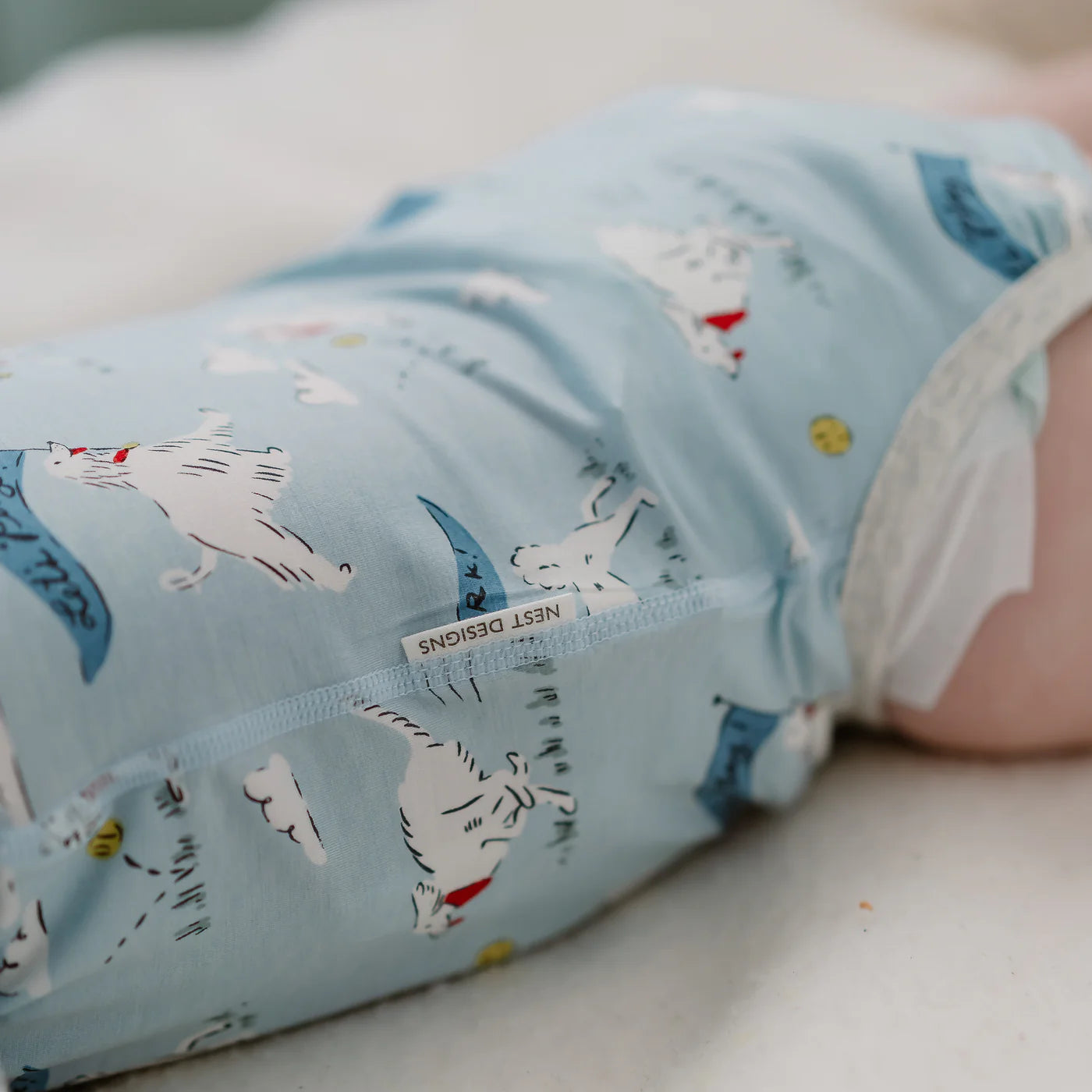 Nest Designs-Long Sleeve Kimono Onesie Puppy Park