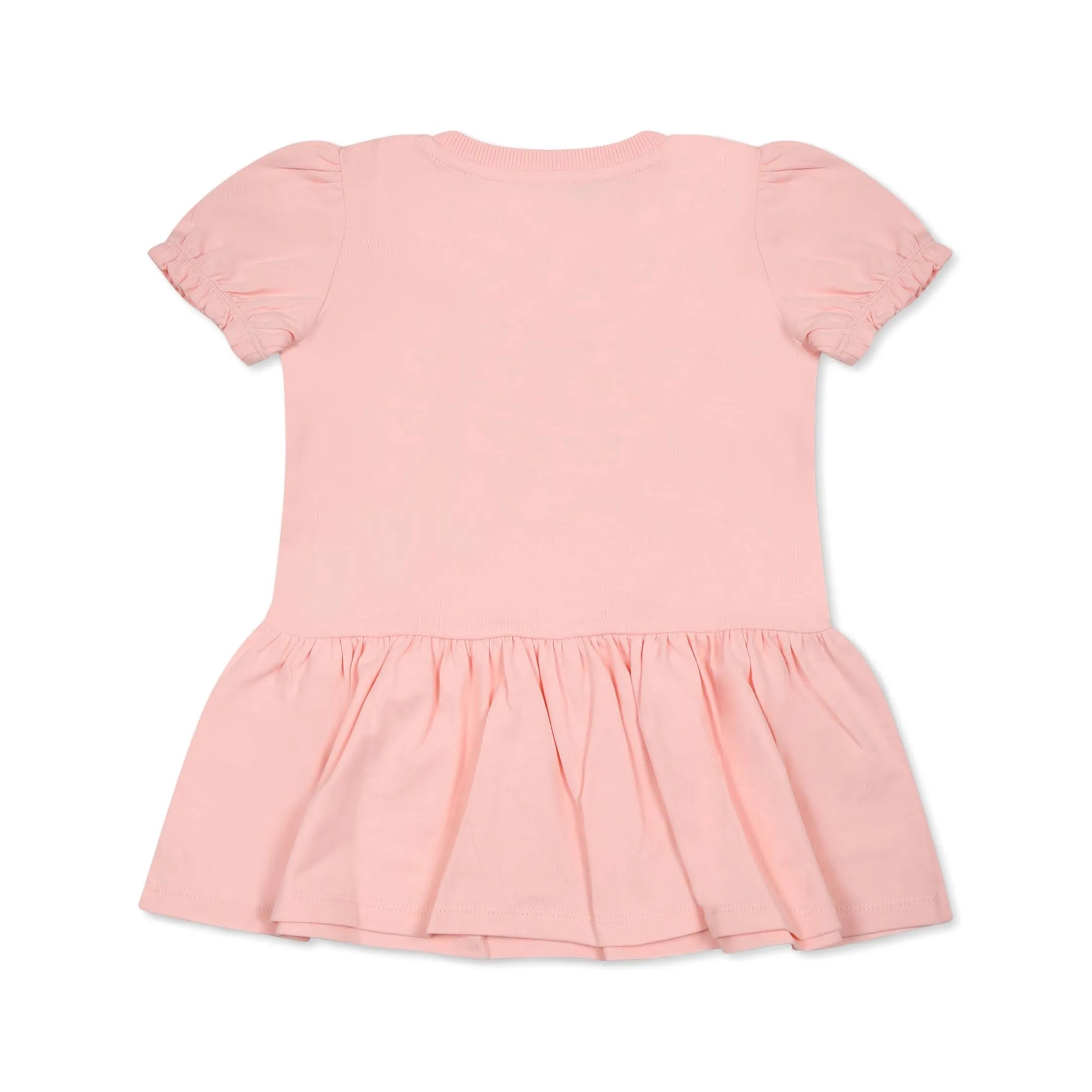 Moschino-BABY GIRL SS DRESS W BEAR HEART PRINT