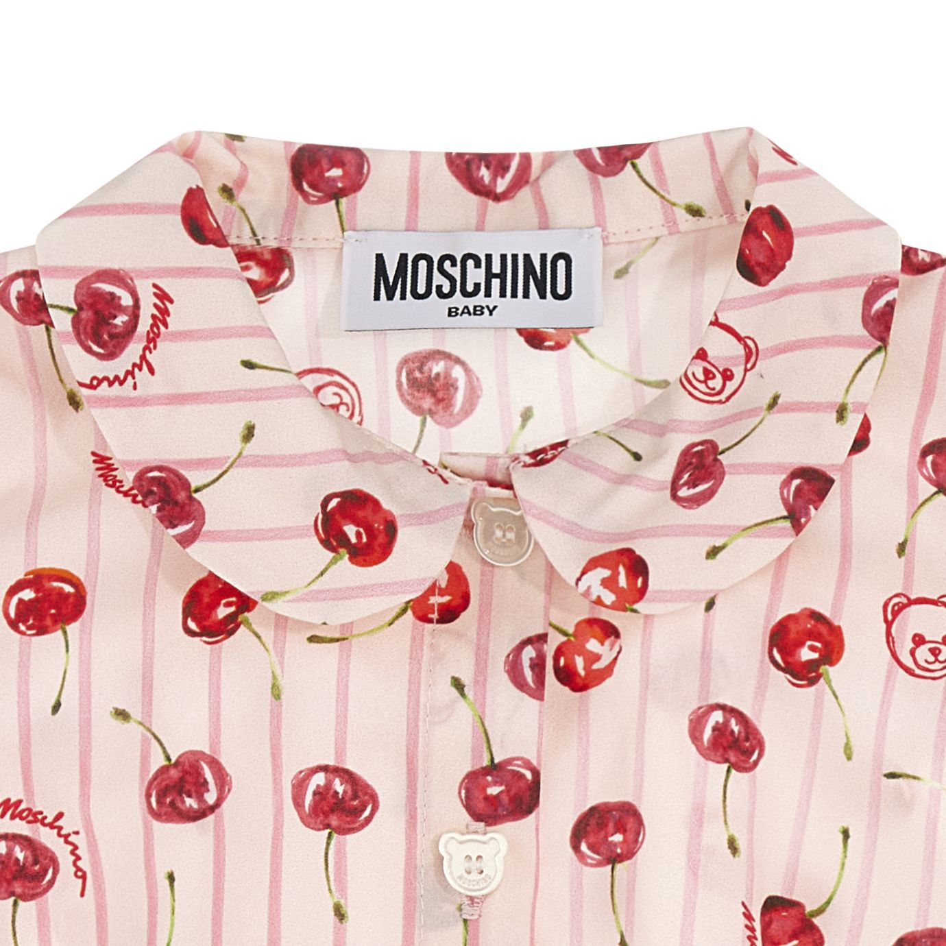 Moschino-Baby Girls Dress Rose Cherries Bear