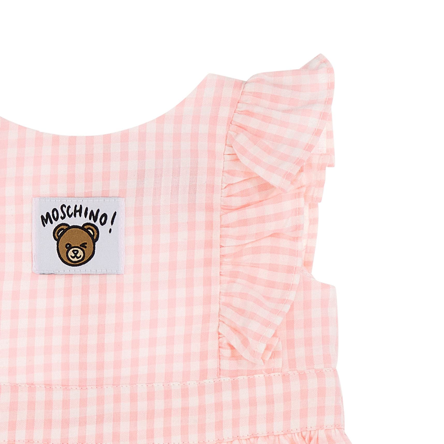 Moschino-Baby Girls Dress Sugar Rose/White