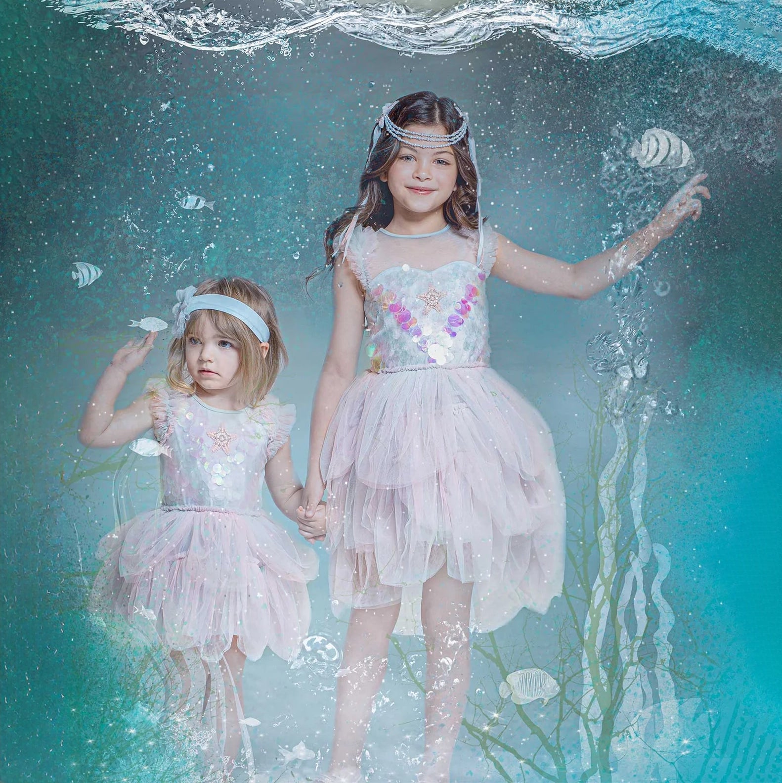 Tutu Du Monde-Mermaid Magic Tutu Dress Shine Blue Mix