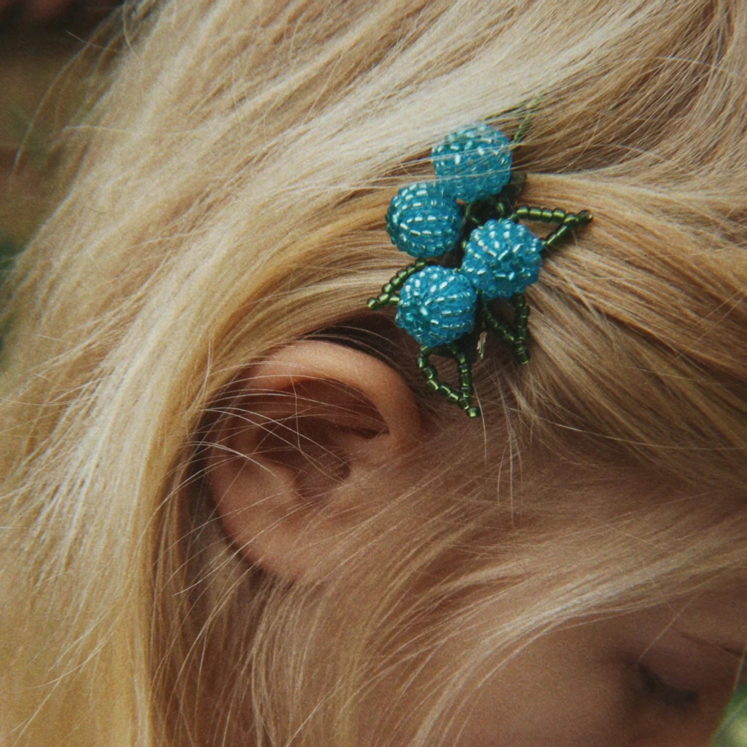 Konges Sløjd-Girl 2 Pack Blueberry Beaded Hair Clip Blueberries