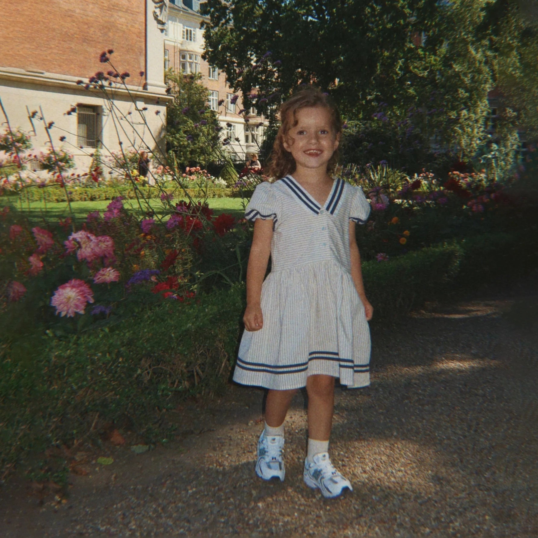 Konges Sløjd-Girl Allie Sailor Dress Gots Bleu Stripe