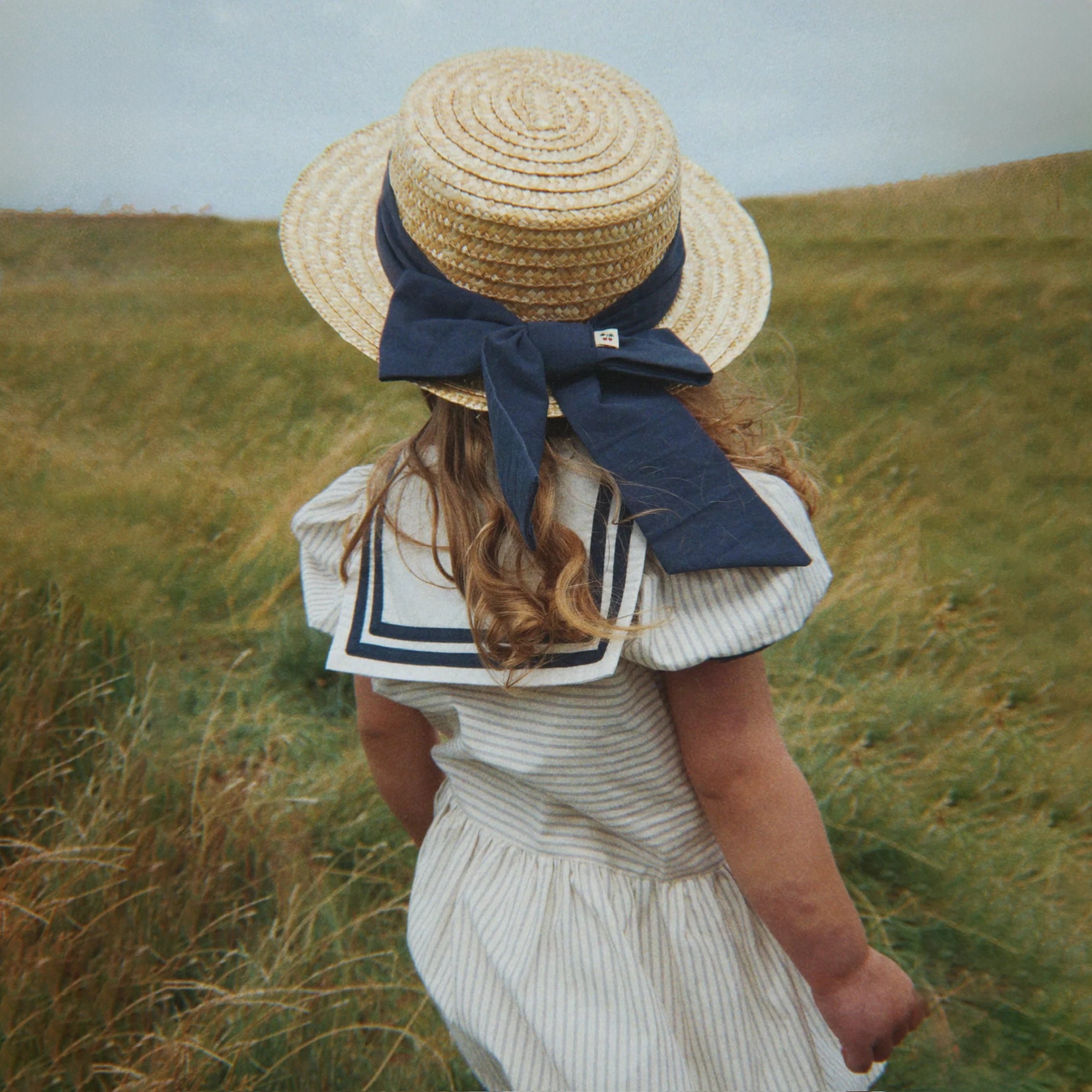 Konges Sløjd-Girl Allie Sailor Dress Gots Bleu Stripe